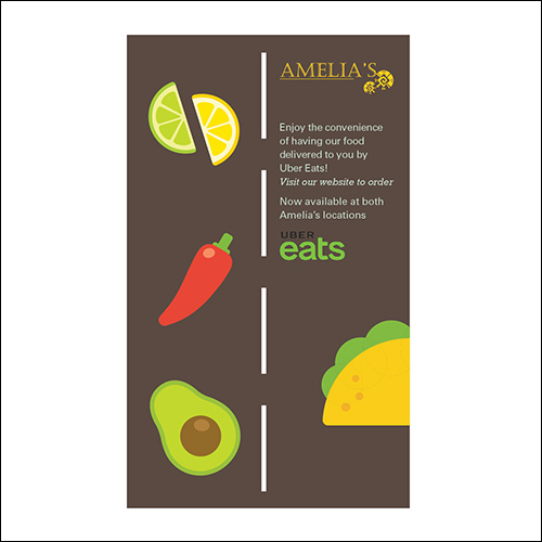 image of amelia's uber eats poster